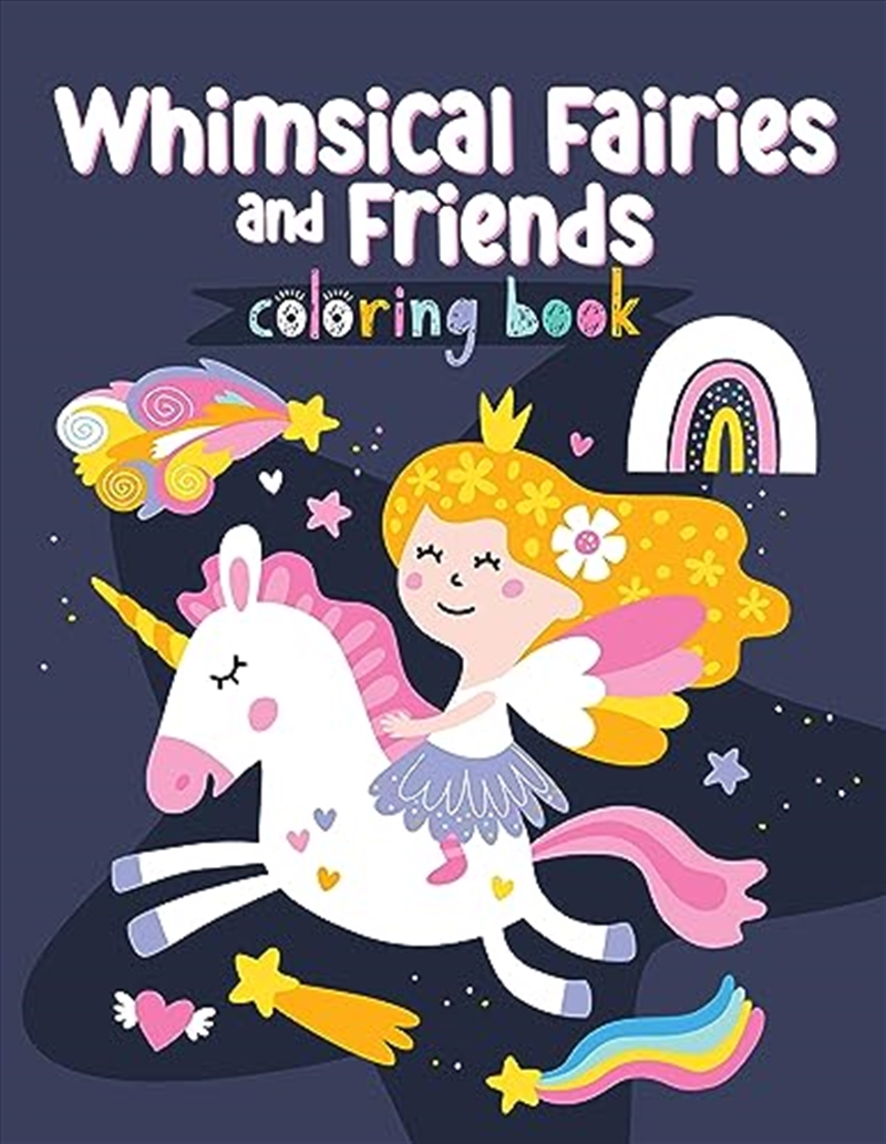 Whimsical Fairies and Friends Coloring Book (Happy Fox Books) Glittery, Soft-Touch Coloring Pad for/Product Detail/Kids Colouring