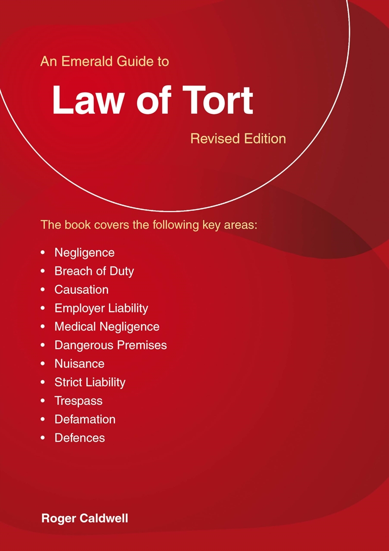 EMERALD GUIDE TO THE LAW OF TORT, AN/Product Detail/Reading