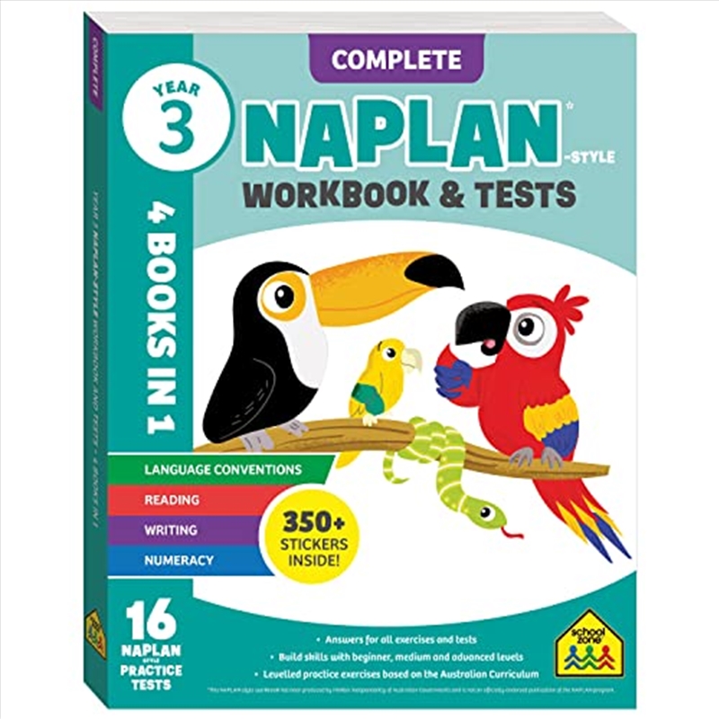 School Zone NAPLAN-style Workbook & Tests Year 3/Product Detail/English