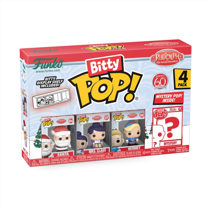 Rudolph- Santa Bitty Pop! 4-Pack/Product Detail/Funko Collections