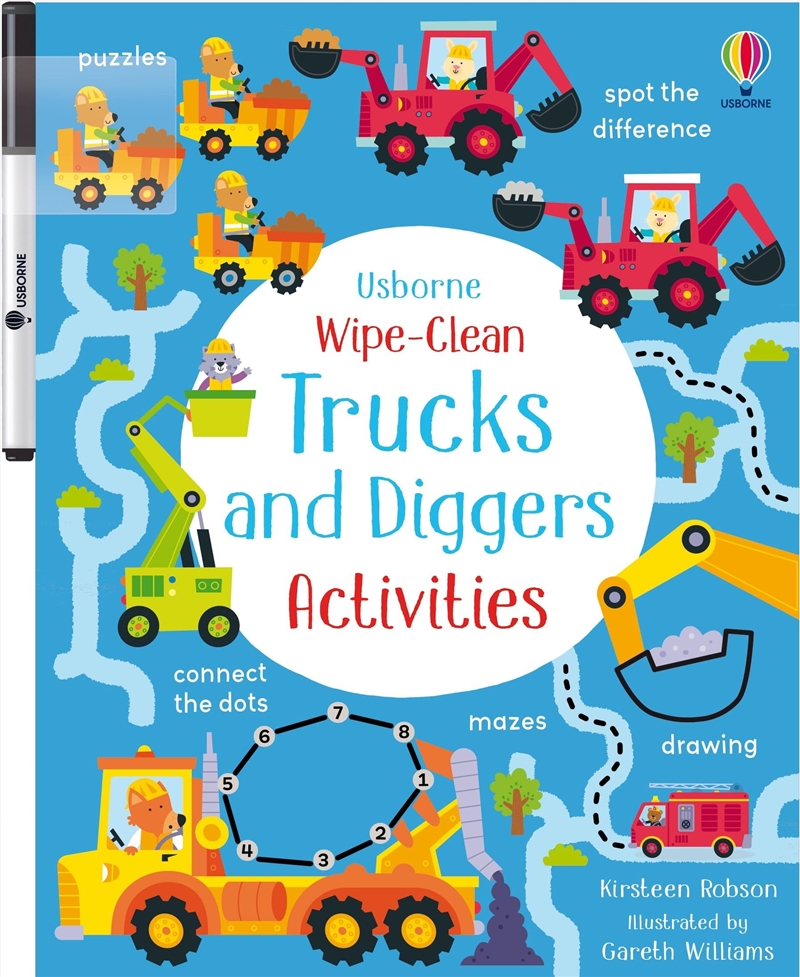 Wipe Clean Trucks And Diggers Activities/Product Detail/Kids Activity Books