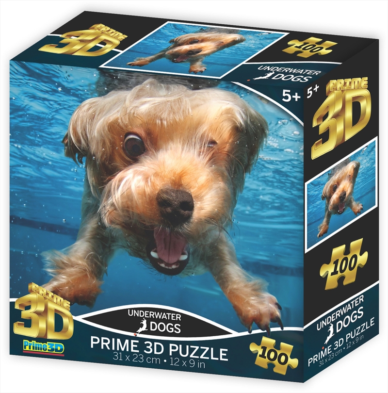 Prime3D Under Water Dogs Brady - 100 Piece 3D Puzzle/Product Detail/Jigsaw Puzzles