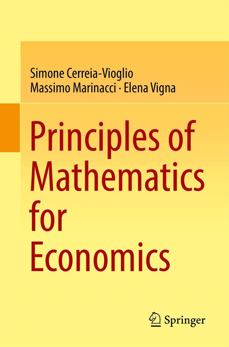 Principles of Mathematics for Economics/Product Detail/Reading