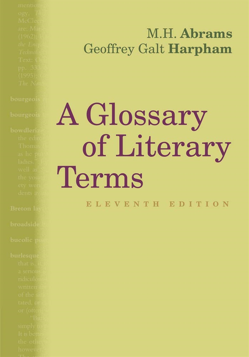 A Glossary of Literary Terms/Product Detail/Literature & Poetry