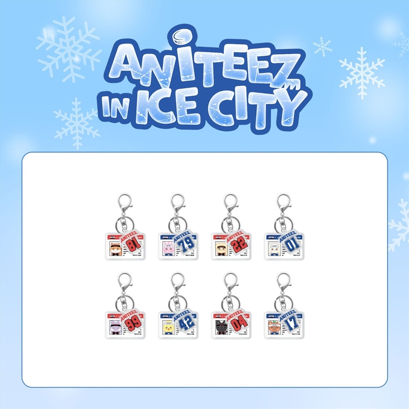 Ateez X Aniteez In Ice City Official Md Hockey Player Card Acrylic Keyring Jjoongrami/Product Detail/KPOP Merch