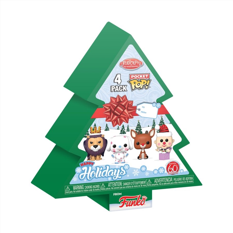 Rudolph - Holiday Tree Box Pocket Pop! 4-Pack/Product Detail/Funko Collections