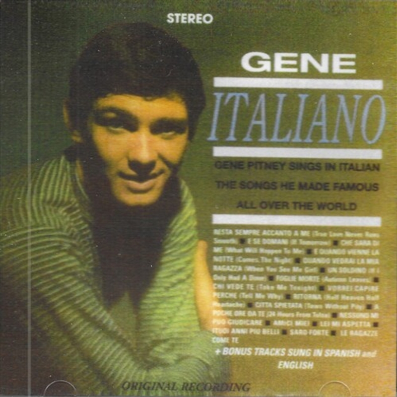 Italiano: Gene Pitney Sings In/Product Detail/Rock/Pop