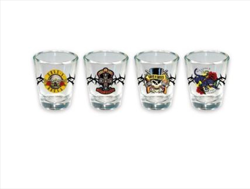 Guns N' Roses Shot Glass Set (4-Pack)/Product Detail/Flasks & Shot Glasses