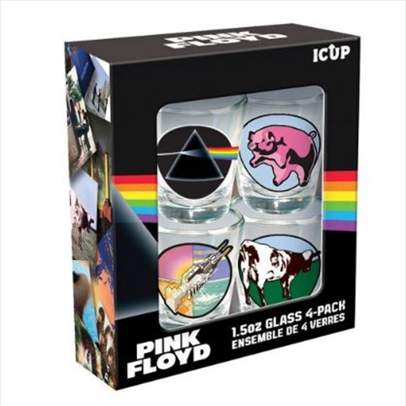 Pink Floyd Shot Glass Set (4-Pack / 1.5oz)/Product Detail/Flasks & Shot Glasses