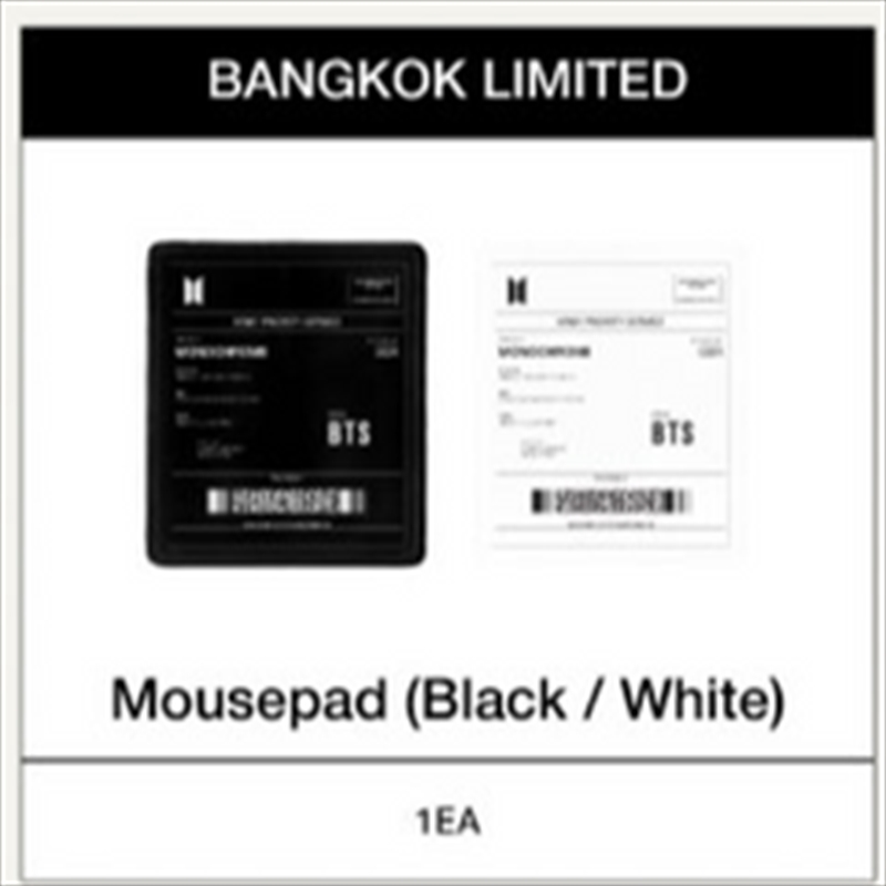 Bts - Pop Up : Monochrome In Bangkok Official Md Mouse Pad Black/Product Detail/KPOP Merch