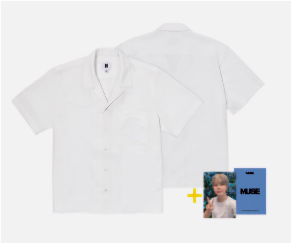 [2ND PRE-ORDER] BTS JIMIN - Smeraldo Garden Official Md Open Collar Shirt White MEDIUM/Product Detail/KPOP Merch