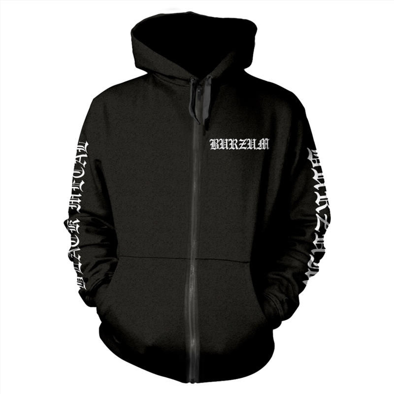 Burzum Zipped - Black Metal: Black: Large Hoodie/Product Detail/Outerwear