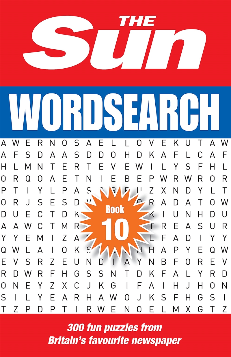 The Sun Wordsearch Book 10/Product Detail/Adults Activity Books