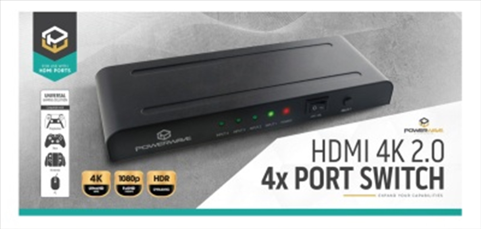 Powerwave HDMI 4K 2.0 4 Port Switch/Product Detail/Consoles & Accessories