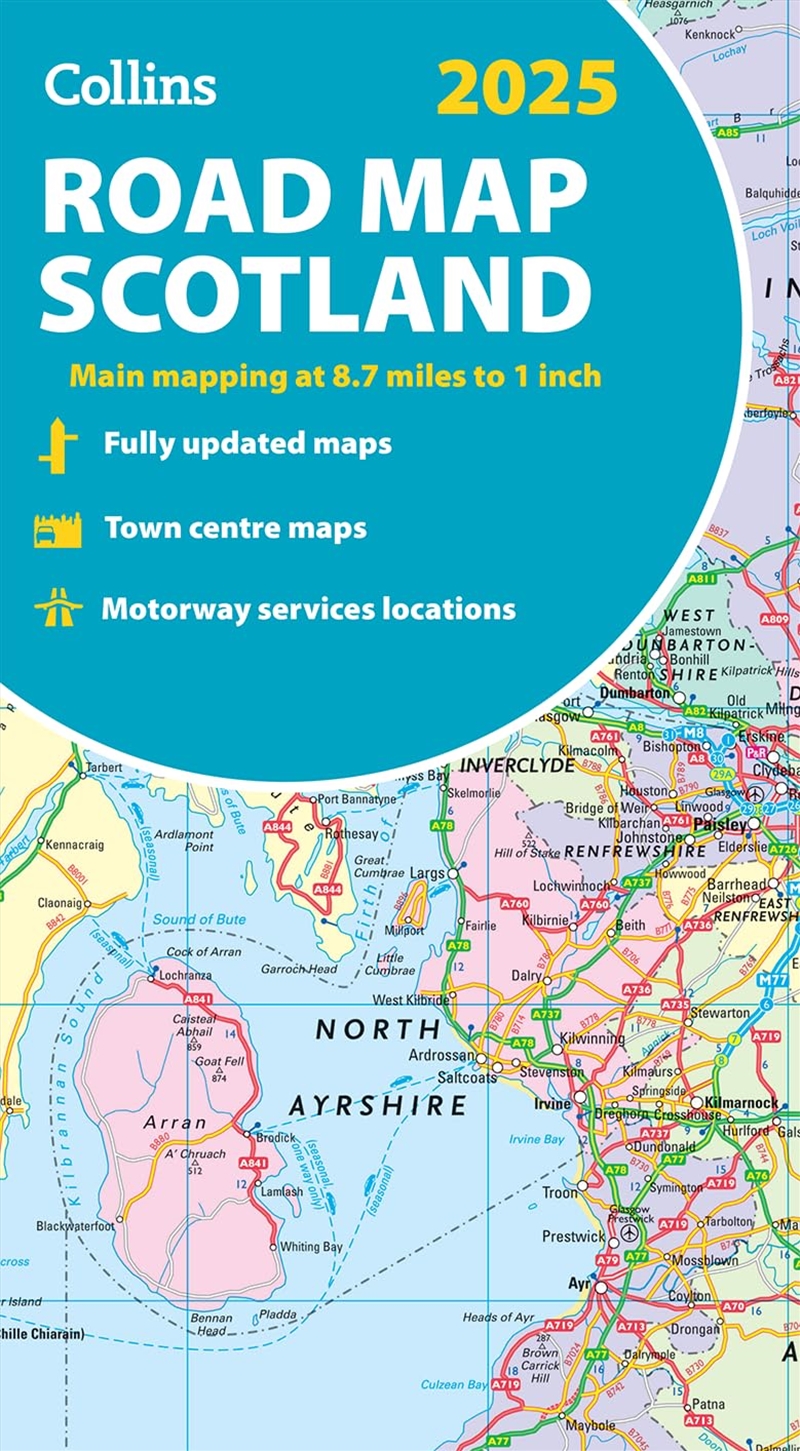 2025 Collins Road Map Of Scotlan/Product Detail/Travel & Holidays