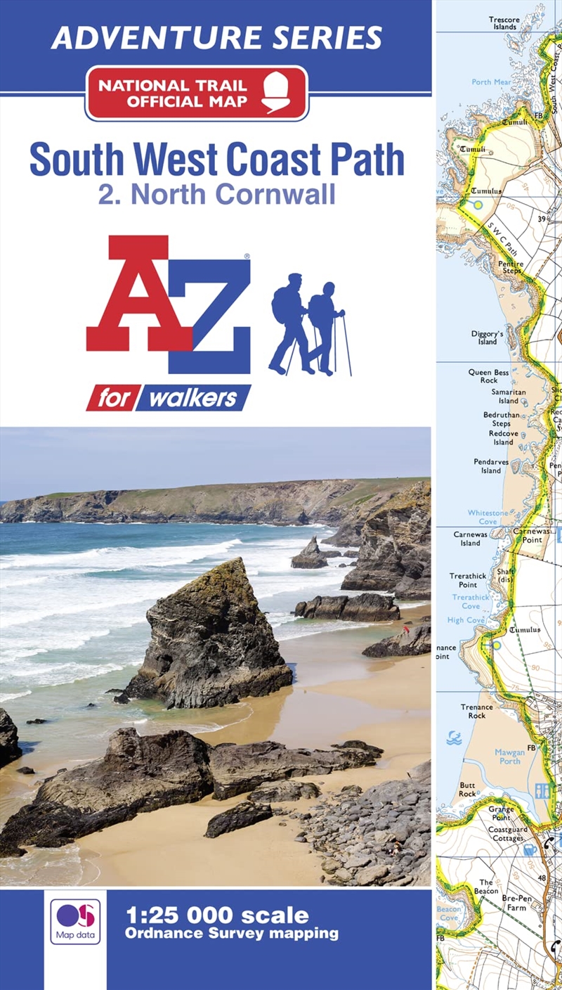 A-Z Adventure Series - South West Coast Path National Trail Official Map North Cornwall/Product Detail/Travel & Holidays