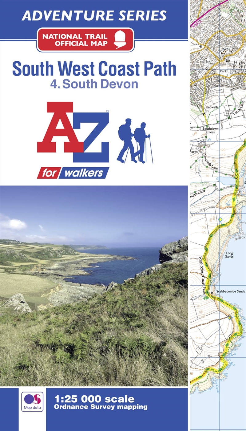 A-Z Adventure Series - South West Coast Path National Trail Official Map South Devon/Product Detail/Travel & Holidays