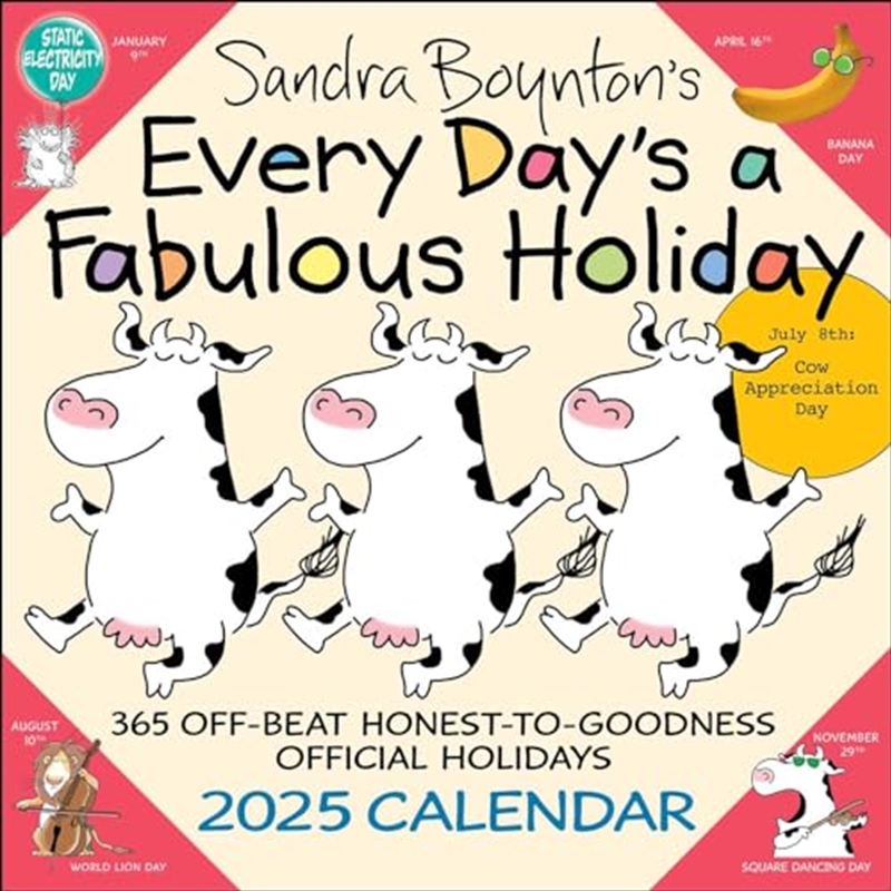 Every Day's a Fabulous Holiday 2025 Square Calendar/Product Detail/Calendars & Diaries