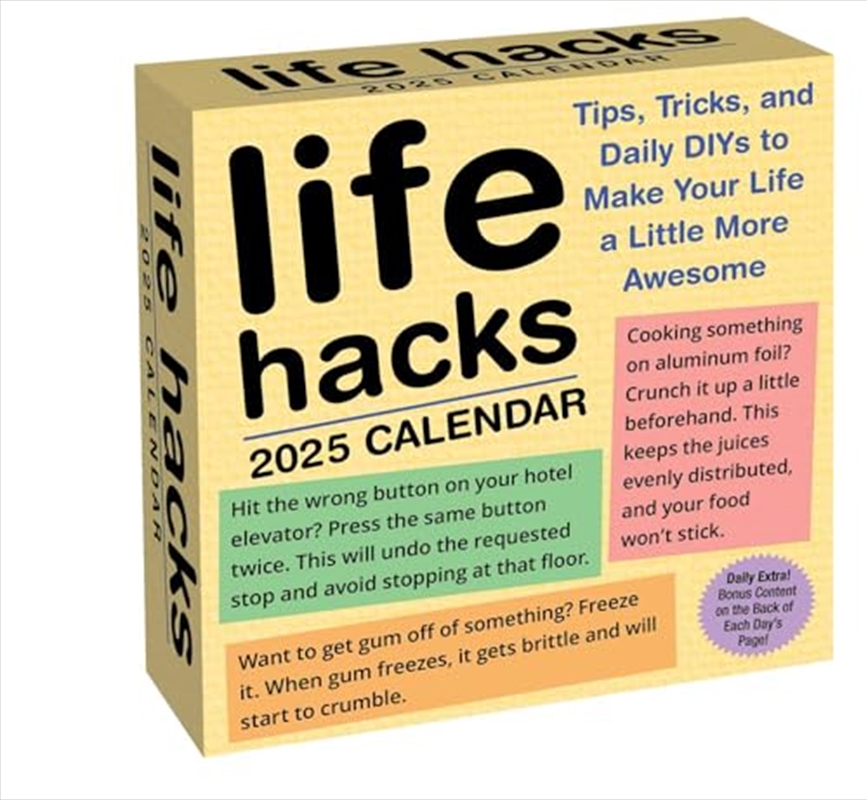 Life Hacks 2025 Boxed Calendar/Product Detail/Calendars & Diaries