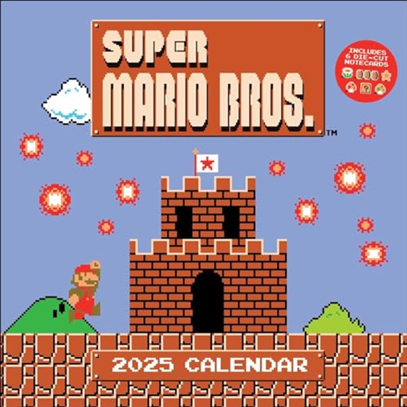 Super Mario Bros. 8-Bit Retro 2025 Square Calendar/Product Detail/Calendars & Diaries