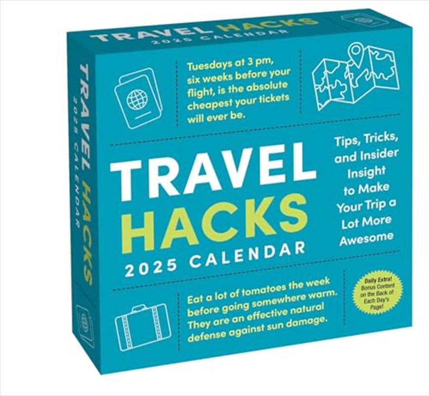 Travel Hacks 2025 Boxed Calendar/Product Detail/Calendars & Diaries