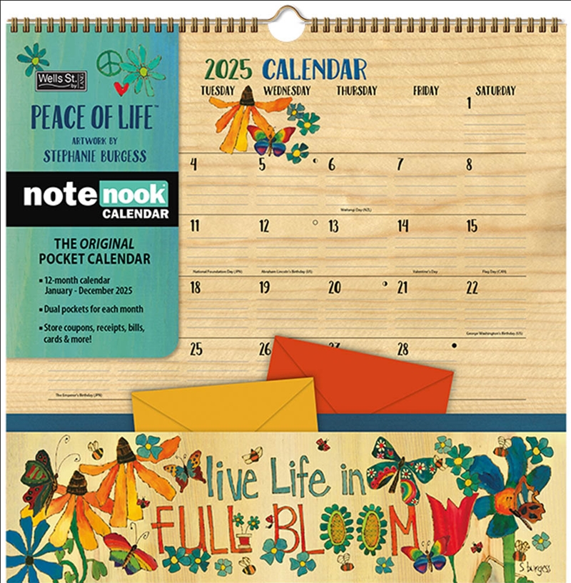 Peace Of Life 2025 Note Nook Square Calendar/Product Detail/Calendars & Diaries