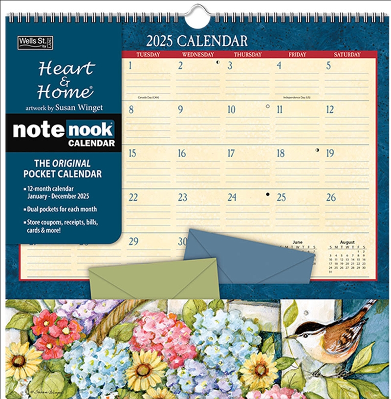 Heart & Home 2025 Note Nook Square Calendar/Product Detail/Calendars & Diaries