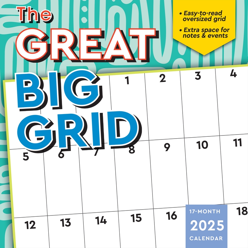 Great Big Grid 2025 Square Calendar/Product Detail/Calendars & Diaries