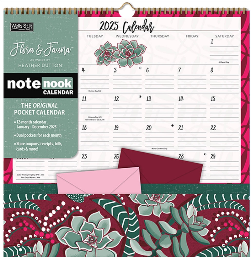 Flora & Fauna 2025 Note Nook Square Calendar/Product Detail/Calendars & Diaries