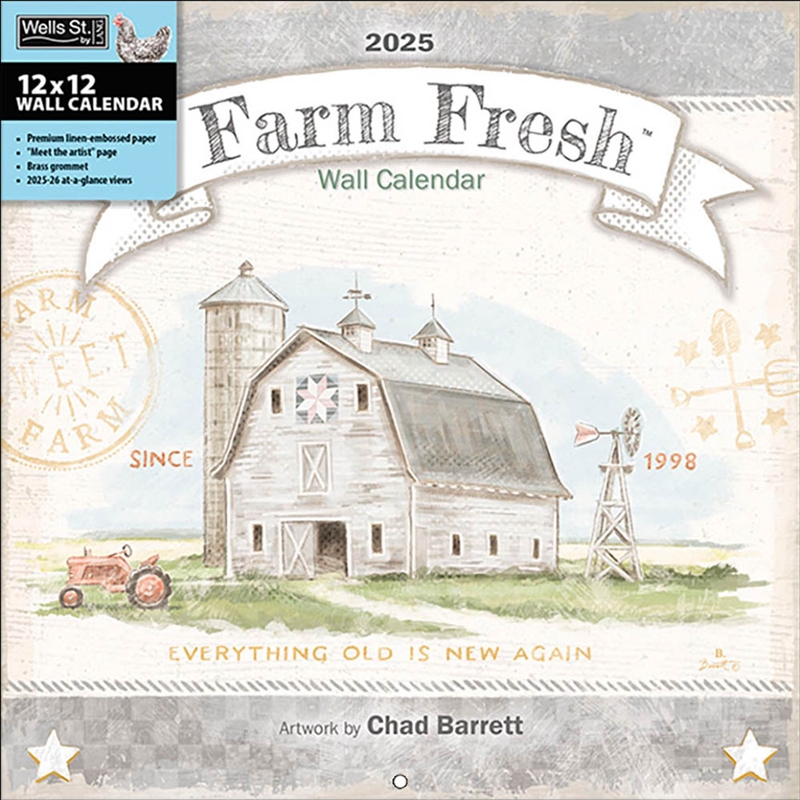 Farm Fresh 2025 Square Calendar/Product Detail/Calendars & Diaries