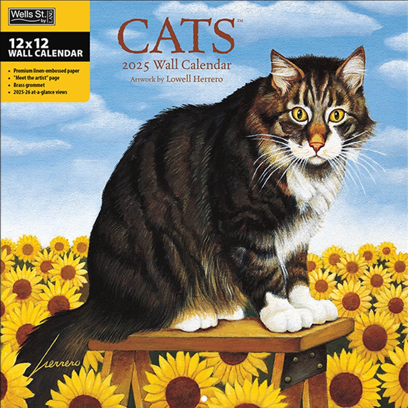 Cats 2025 Square Calendar/Product Detail/Calendars & Diaries