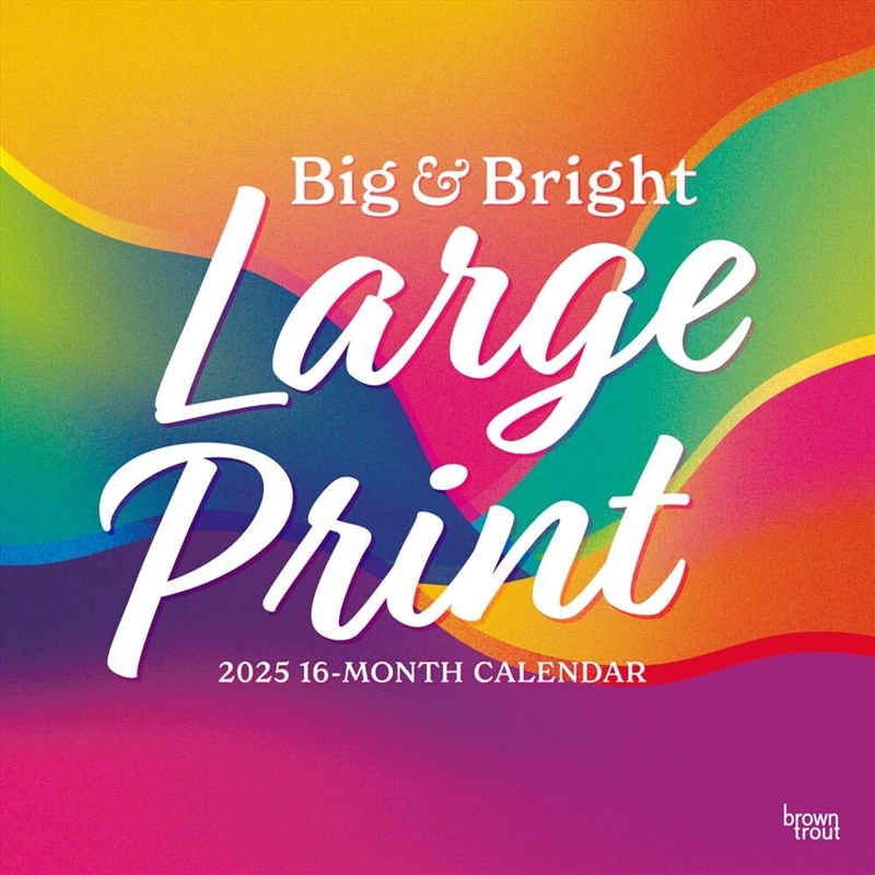 Big & Bright Large Print 2025 Square Matte Calendar/Product Detail/Calendars & Diaries