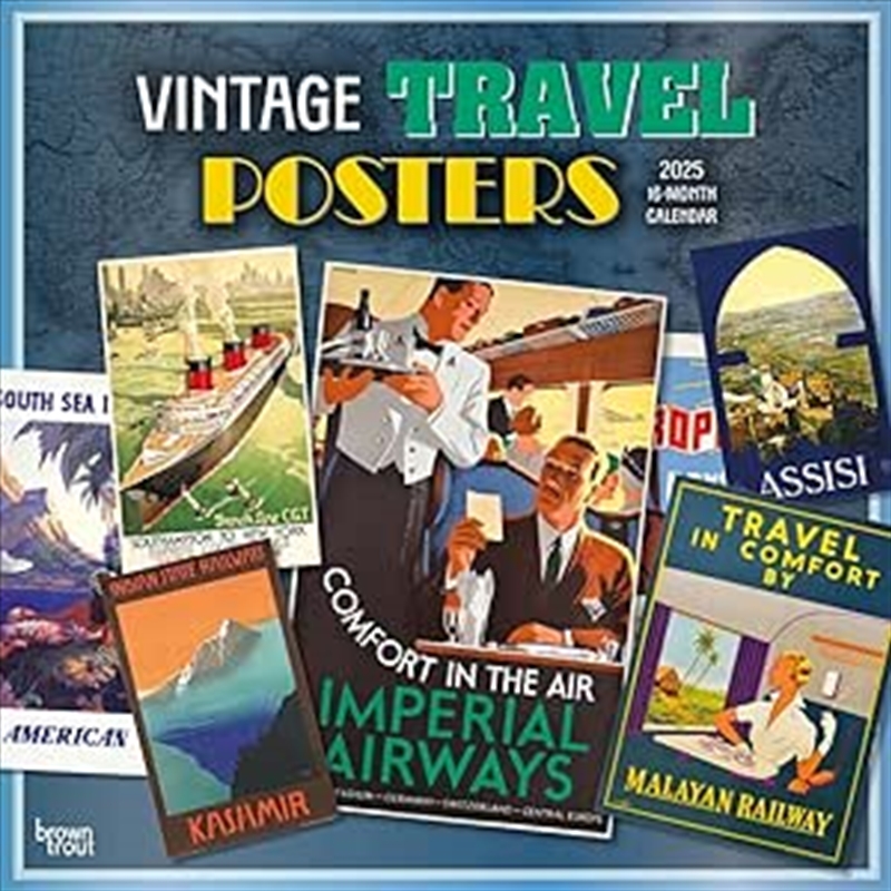 Vintage Travel Posters 2025 Square Calendar/Product Detail/Calendars & Diaries