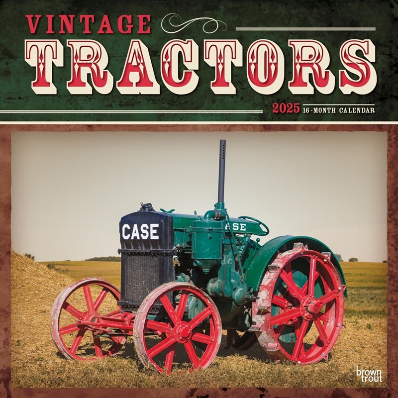 Tractors, Vintage 2025 Square Calendar/Product Detail/Calendars & Diaries