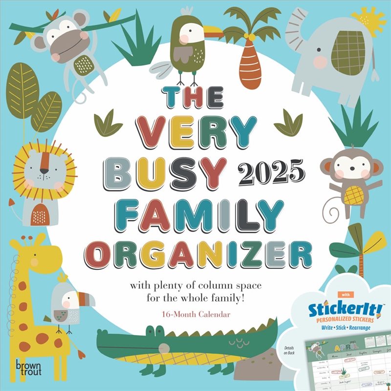 The Very Busy Family Organizer 2025 Square Calendar/Product Detail/Calendars & Diaries