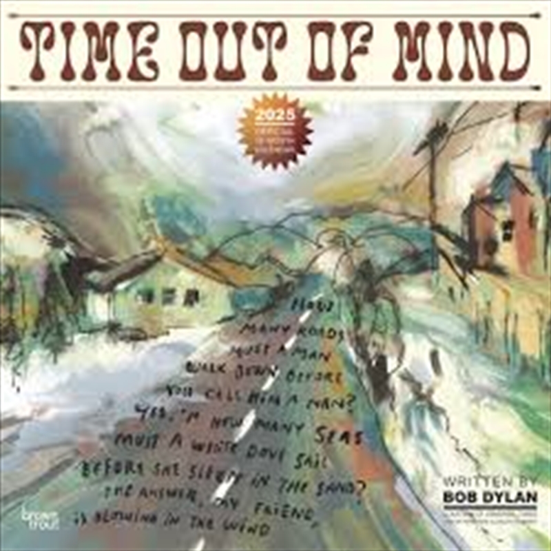 Lyrics Written by Bob Dylan 2025 Square Calendar/Product Detail/Calendars & Diaries