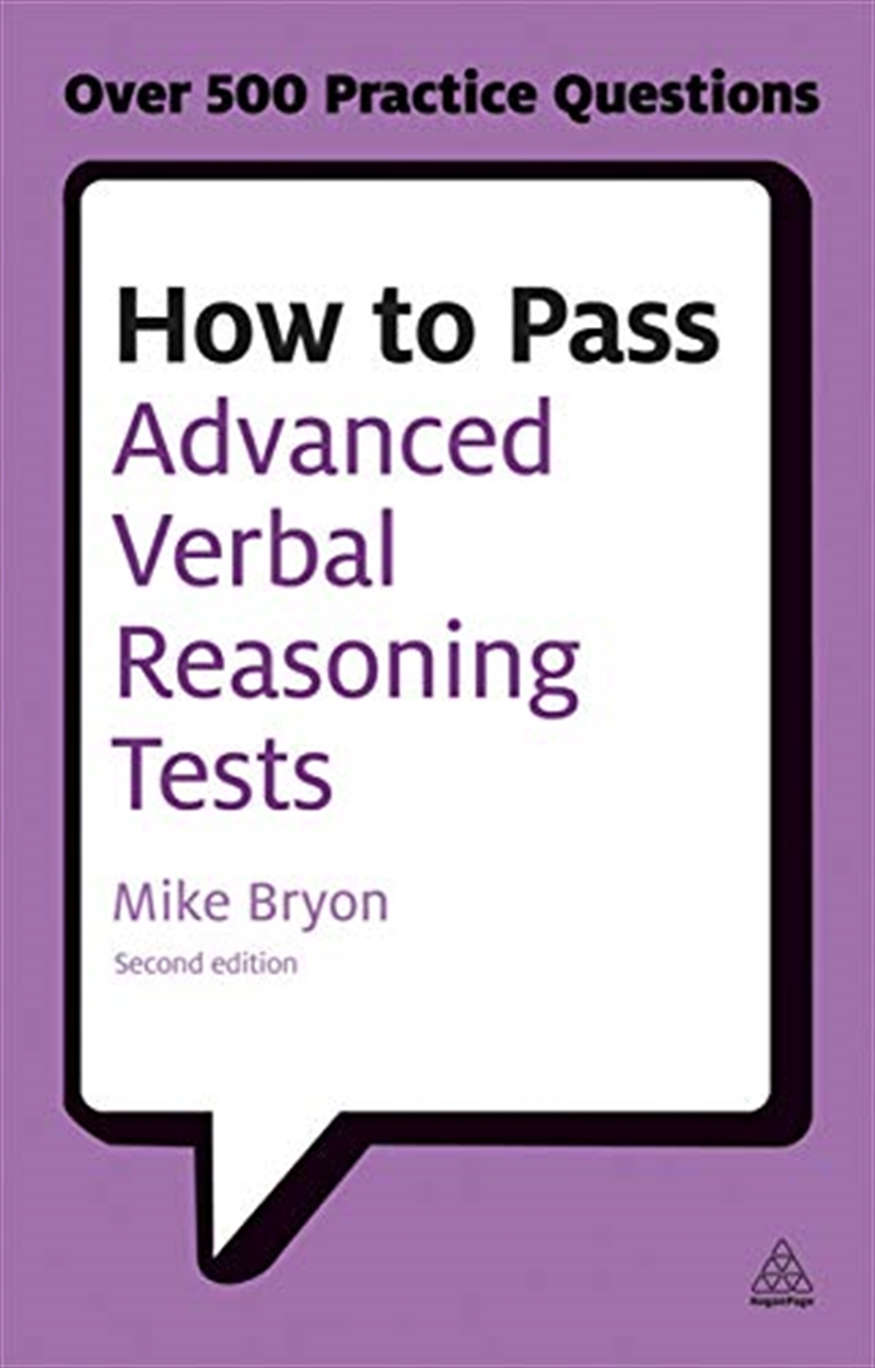 How to Pass Advanced Verbal Reasoning Tests: Essential Practice for English Usage, Critical Reasonin/Product Detail/General Fiction Books