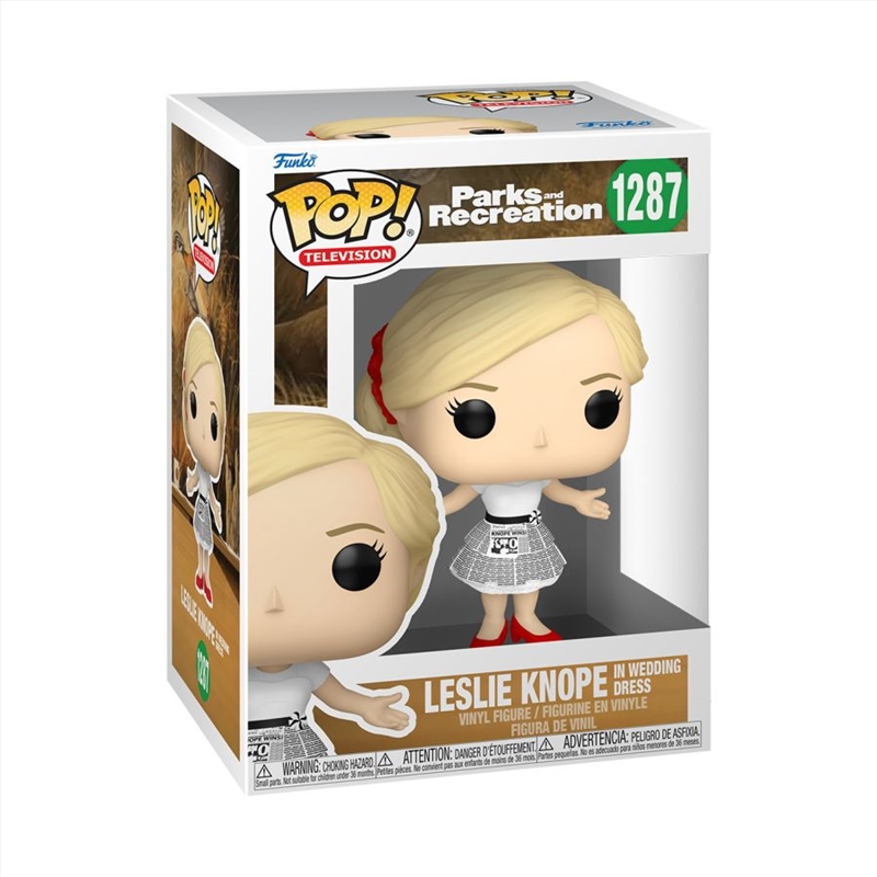 Parks & Recreation: 15th Anniversary - Leslie Knope in wedding dress Pop! Vinyl/Product Detail/TV