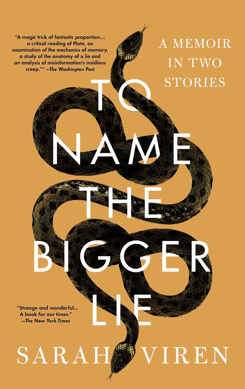 To Name the Bigger Lie: A Memoir in Two Stories/Product Detail/Reading