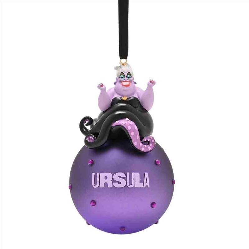 Disney Christmas: Ursula On Glass Bauble/Product Detail/Decor