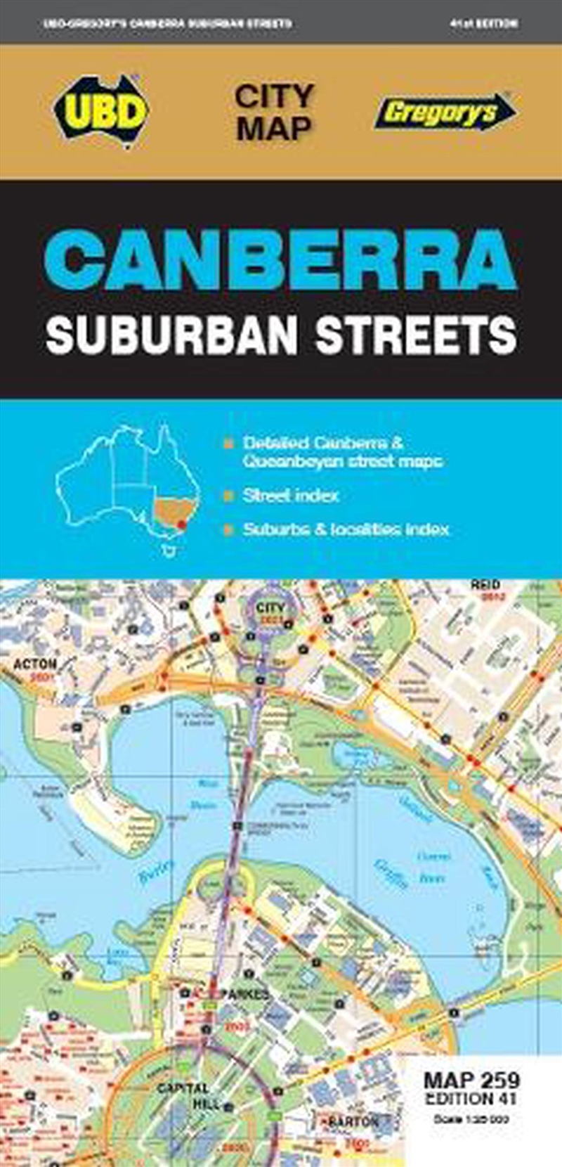 Canberra Suburban Streets Map 259 41st Ed/Product Detail/Travel & Holidays