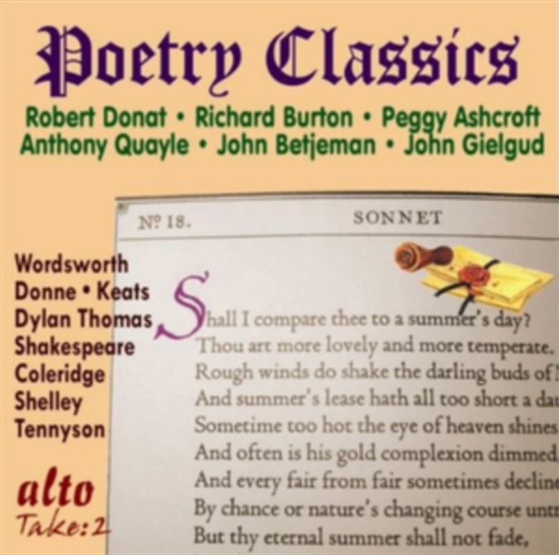 Poetry Classics: Great Voices/Product Detail/Specialist