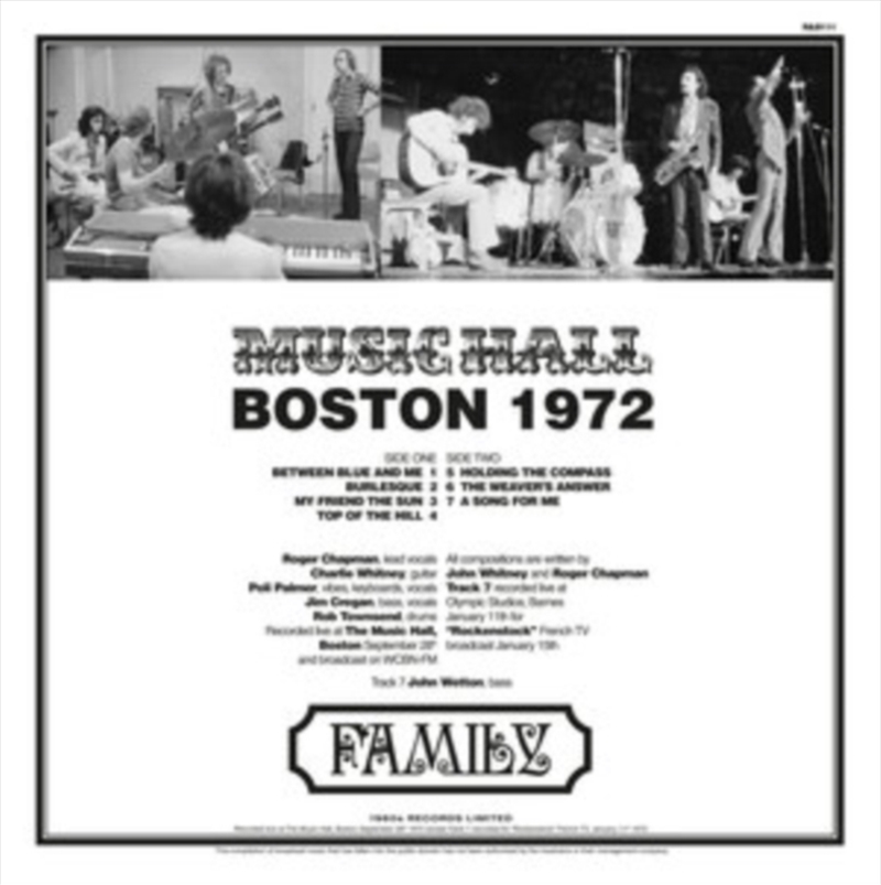 Boston Music Hall 1972/Product Detail/Rock/Pop