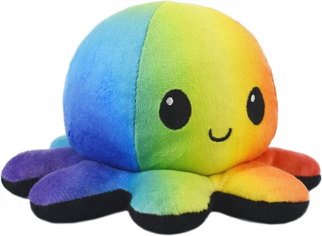 Reversible Plushie - Octopus Black/Rainbow/Product Detail/Plush Toys