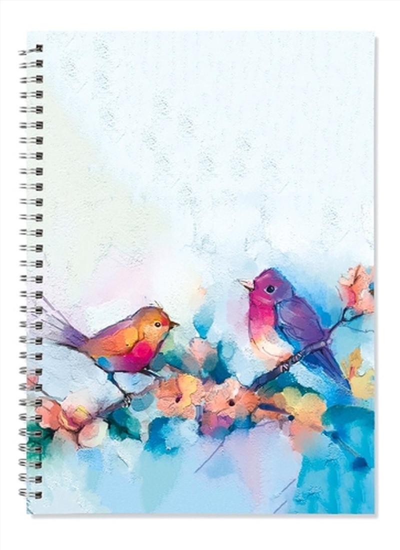 Watercolour Birds A5 Spiral No/Product Detail/Stationery