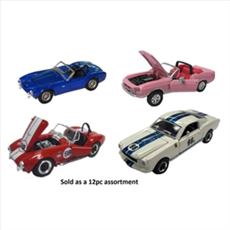 1:64 (12pcs) Shelby 4 Styles #98B White GT350-1962 Blue Cobra-#98 427 Cobra Red-1968 GT500 Pink/Product Detail/Figurines