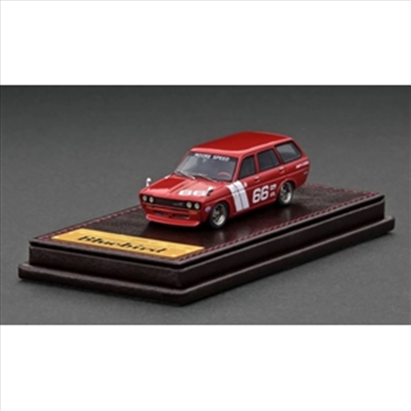 1:64 Red Datsun Bluebird Wagon - High End Resin - Detailed Rims & Rubber Wheels Detailed Front and R/Product Detail/Figurines