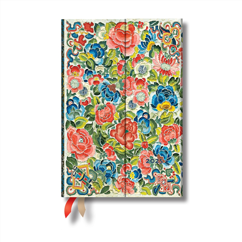 Pear Garden (Peking Opera Embroidery) Mini 12-month Day-at-a-time Hardback Dayplanner 2025 (Wrap Clo/Product Detail/Stationery