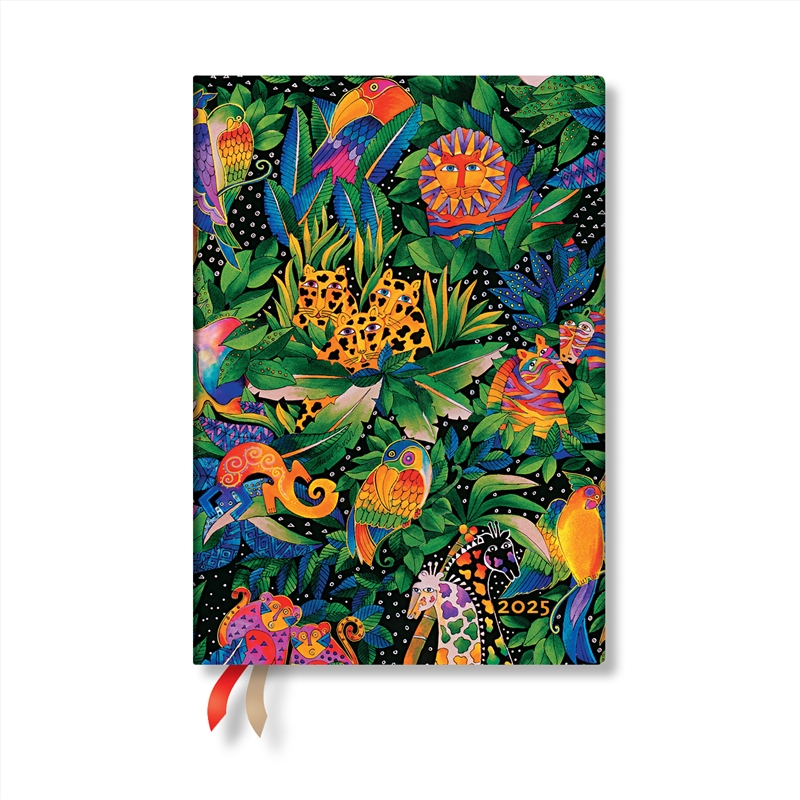 Jungle Song (Whimsical Creations) Midi 12-month Horizontal Hardback Dayplanner 2025 (Elastic Band Cl/Product Detail/Stationery