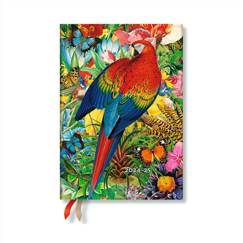 Tropical Garden (Nature Montages) Midi 12-month Vertical Hardback Dayplanner 2025 (Elastic Band Clos/Product Detail/Stationery